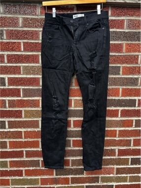 Mudd Black Distressed Low Rise Skinny Jeans